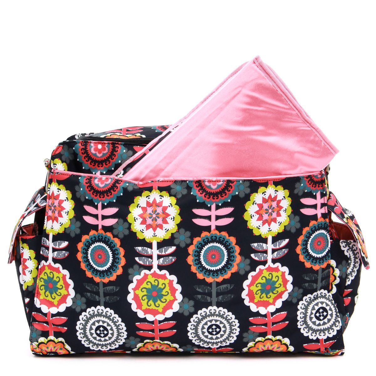 Ju-Ju-Be Classic Collection Be Prepared Diaper Bag, Dancing Dahlias