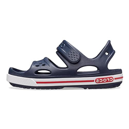 Crocs Unisex Kids Crocband II Sandal Holiday Summer Lightweight Shoes - Navy/White - C7