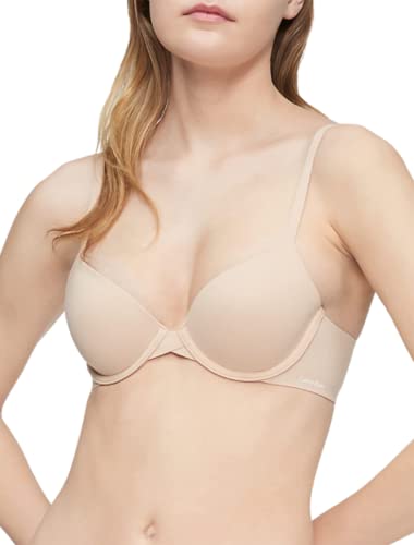 Calvin Klein Women's Perfectly Fit Lightly Lined T-Shirt Bra with Memory Touch, Bare, 34B