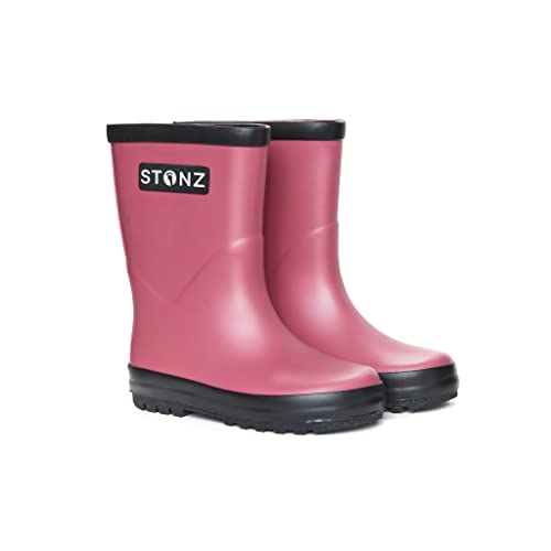 Stonz Kids Rubber Rain Boots for Outdoor Play - Waterproof & Non-Slip