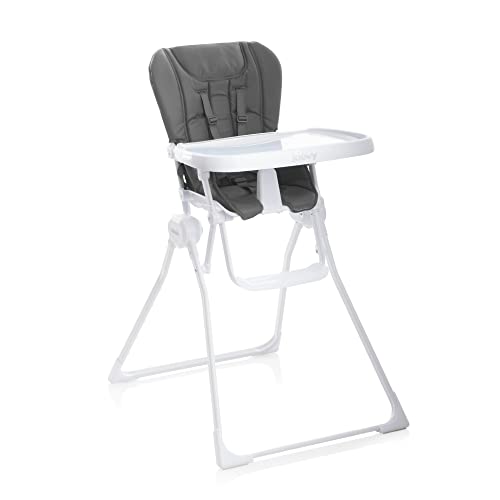 Joovy Nook High Chair Featuring Four-Position Adjustable Swing Open Tray, and Removable, Dishwasher-Safe Tray Insert for Easy Cleaning - Folds Down Flat for Easy Storage (Charcoal)