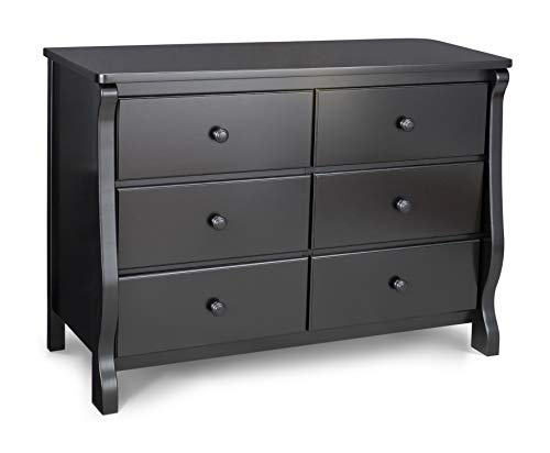 Delta Children Universal 6 Drawer Dresser, Greenguard Gold Certified, Black