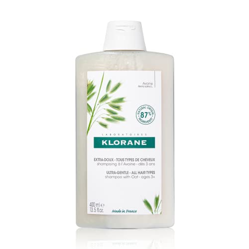 Klorane Ultra-Gentle Shampoo with Oat Milk, Sulfate-Free, Dermatologist and Pediatric Tested, Hypoallergenic, Vegan, Plant-based, Biodegradable, 13.5 Ounce (Pack of 1)