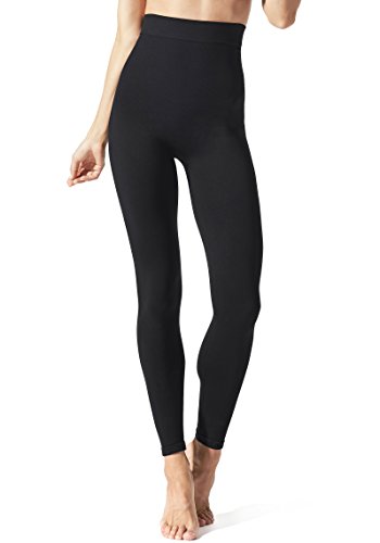 BLANQI Highwaist Postpartum + Nursing Leggings, Over the Belly Pregnancy Tights, Moderate Support, Seamless (Medium, Black)