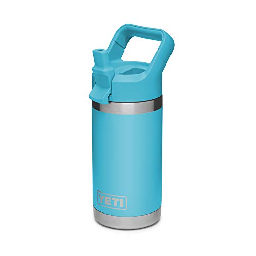 YETI Rambler Jr. 12 oz Kids Bottle, with Straw Cap, Reef Blue