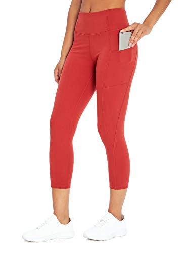 Jessica Simpson Sportswear Tummy Control Pocket Capri Legging, Bossa Nova, Medium