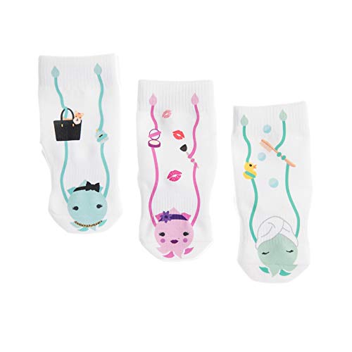 squid socks Callie Collection girls baby socks Handbag, Make-Up, Spa white 0-6 months