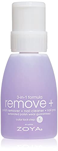 ZOYA Remove Plus 3 in 1 Formula - Liquid Polish Remover, Nail Cleaner, Nail Prep, 8 Fl Oz