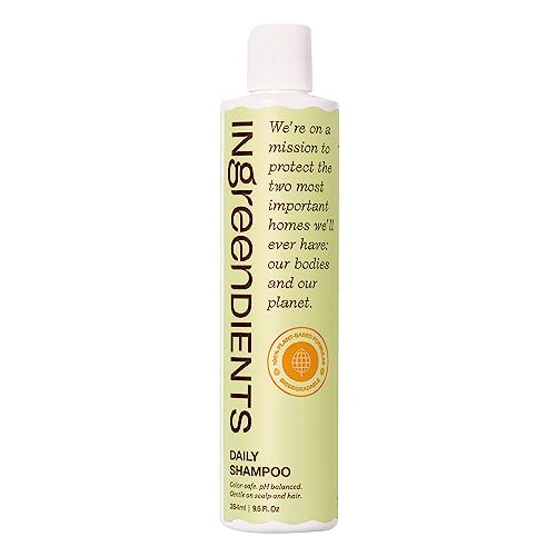 Ingreendients Sulfate Free Vegan Shampoo with Organic Ingredients, Apple Cider Vinegar & Tea Tree Oil - Organic Shampoo Restores Shine, Color Safe Shampoo, Paraben Free Shampoo, Gluten Free Shampoo, S