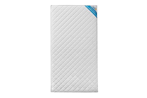 Safety 1st Transitions Baby Crib and Toddler Mattress with High-Density Thermo-Bonded Core, Water Resistant, Greenguard Gold Certified, White