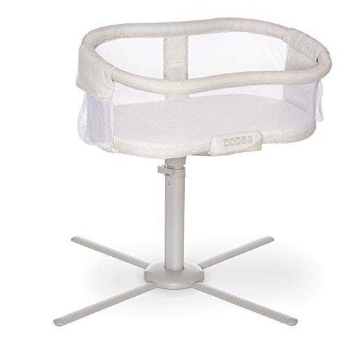 HALO BassiNest Swivel Sleeper, Baby Bassinet, Soothing Center with, Vibration and Sound, Premiere Series, Pebble