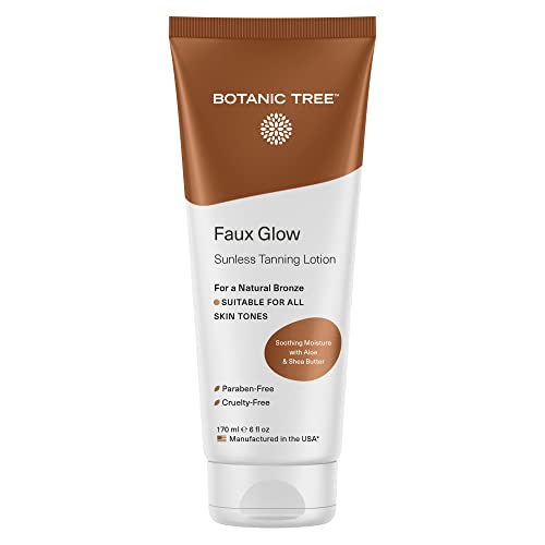 Botanic Tree Self Tanner - Sunless Tanner for Natural-Looking Fake Tan-Herbal Self Tanning Lotion for Flawless Bronzer Skin-Instant Face and Body Tanner for Fair and Dark Skin.