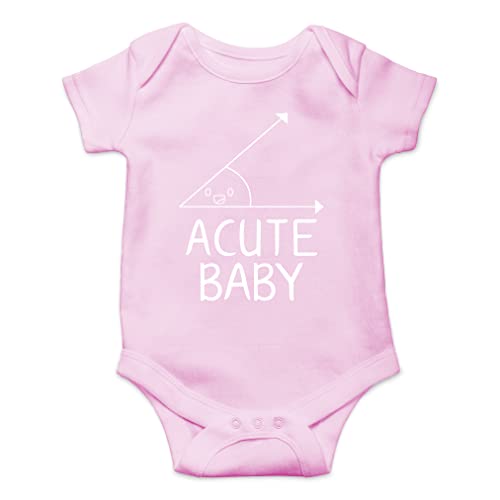 AW Fashions Acute Baby - Math Lovers Nerd Cute Novelty Funny Infant One-piece Baby Bodysuit (Newborn, Pink)