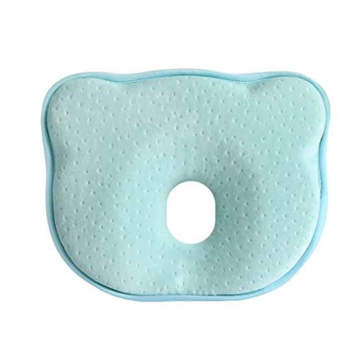 XOCOY Newborn Pillow - Baby Pillows for Sleeping, Soft Memory Foam Baby Pillow,Multifunctional Portable Infant Nursing Pillows Baby Feeding Pillows, Toddler Pillows Baby Neck Pillows (Sky Blue)