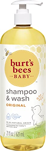 Burt's Bees Baby Shampoo & Wash, Tear Free Non Irritating Soap, Gentle Plant Based Formula, Pediatrician Tested, Original - 21 oz