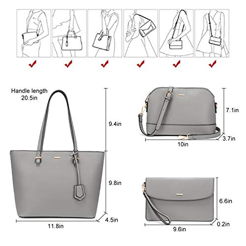 Handbags for Women Shoulder Bags Tote Satchel Hobo 3pcs Purse Set