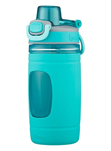 Bubba Flo Kids Water Bottle with Leak-Proof Lid, 16oz Dishwasher Safe Water Bottle for Kids, Impact and Stain-Resistant, Aqua Waters