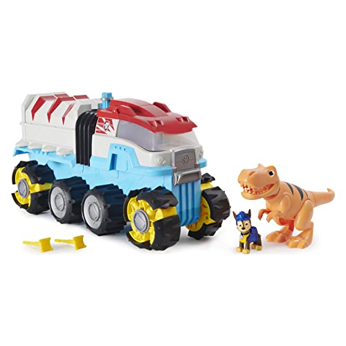 Paw Patrol, Dino Rescue Dino Patroller Motorized Team Vehicle with Exclusive Chase and T. Rex Toy Figures
