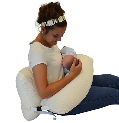 The 4 in 1 One Z Cream Nursing Pillow w/ Amazing Back Support- Cream Color Cover