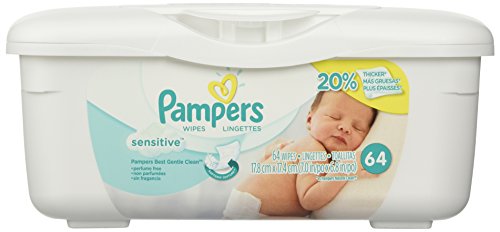 Image of the Pampers Baby Wipes Tub, Sensitive - 64 Wipes/Tub