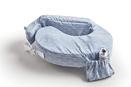 My Brest Friend Inflatable Travel Nursing Pillow for Breastfeeding, Bottlefeeding & Posture Support with Slipcover, Horizon