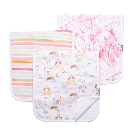 Copper Pearl Baby Burp Cloth Large 21''x10'' Size Premium Absorbent Triple Layer 3-Pack Gift Set “Enchanted