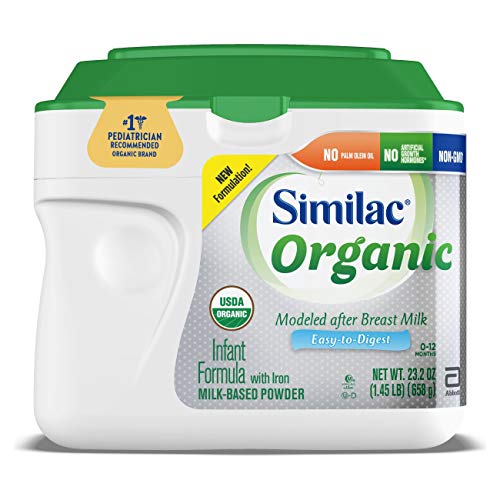 Similac Organic Infant Formula with Iron, Powder, 1.45 lb (Pack of 6) Package May Vary