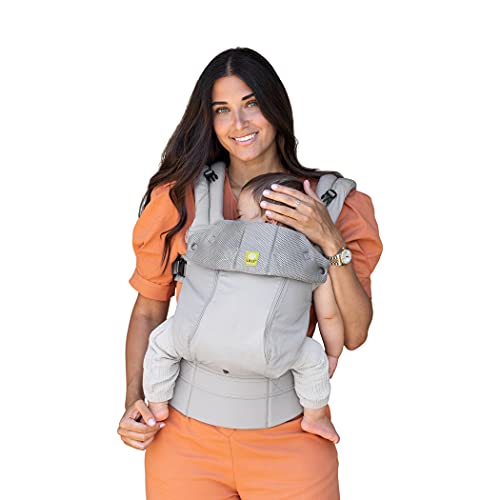 LÍLLÉbaby Complete All Seasons Ergonomic 6-in-1 Baby Carrier Newborn to Toddler - with Lumbar Support - for Children 7-45 Pounds - 360 Degree Baby Wearing - Inward & Outward Facing - Stone