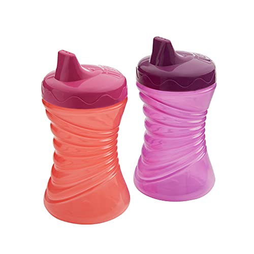 Gerber Graduates Fun Grips Hard Spout Sippy Cup (Colors may vary), 10-Ounce, 2 cups