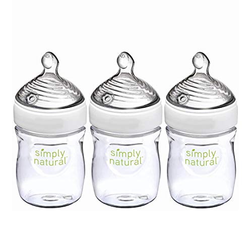 NUK Simply Natural Baby Bottles, 5 Oz, 3 Pack