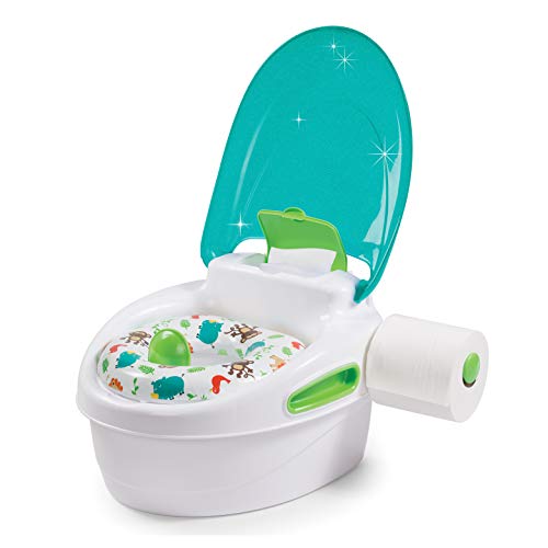 Summer Infant Step by Step Potty, Neutral  – 3-in-1 Potty Training Toilet – Features Contoured Seat, Flushable Wipes Holder and Toilet Tissue Dispenser