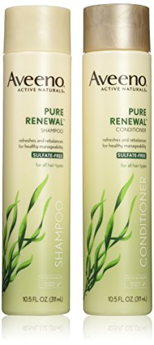 Aveeno Active Naturals Pure Renewal Shampoo and Conditioner Set, 10.5 Fluid Ounce each