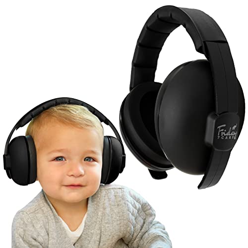 Friday 7Care Baby Headphones - Baby Ear Protection | Baby Noise Cancelling Headphones for Ages 0-24 Months, Black
