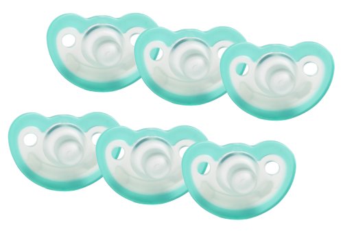 JollyPop 0-3 Months Pacifier 6 Pack Unscented - Teal