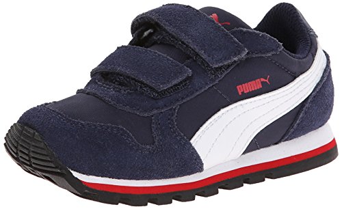 PUMA ST Runner NL V Kids Sneaker (Little Kid/Toddler/Little Kid) , Peacoat/White/High Risk Red, 7 M US Toddler