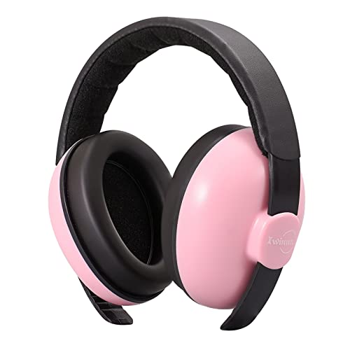 Baby Ear Protection 0-24 Months Infant Noise Cancelling Headphones for Sleeping Airplane Fireworks Loud Environments, Pink