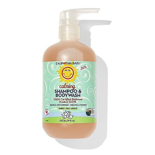 California Baby Calming Lavender Shampoo and Body Wash | 100% Plant-Based (USDA Certified) | Allergy Friendly | Baby Soap and Toddler Shampoo for Dry, Sensitive Skin | 562 mL / 19 fl. oz.