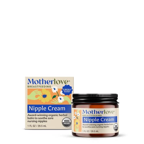 Motherlove Nipple Cream (1 oz) Organic Lanolin-Free Nipple Cream for Breastfeeding—Benefits Nursing & Pumping Moms