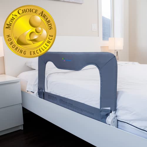 TotCraft Toddler/ Kids Bed Rails Guard – Universal Baby & Children Bed Rail for Box Spring &slats, Cribs, Twin, Double, Full Size Queen & King Bed - Grey (35.5L19.5H) in