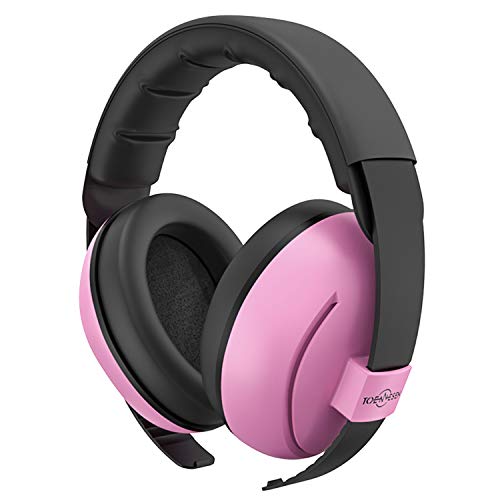 Baby Ear Protection TOENNESEN Noise Cancelling Headphones for 3 Months to 3 Years, NRR 34dB Noise Reduction Ear Muffs. The Most Comfortable Ear Protection for Toddlers/Babies. (Pink)