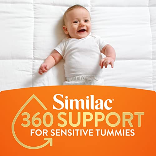 Similac 360 Total Care Sensitive Infant Formula, with 5 HMO Prebiotics, for Fussiness & Gas Due to Lactose Sensitivity, Non-GMO, Baby Formula Powder, 34.9-oz Tub (Case of 3)
