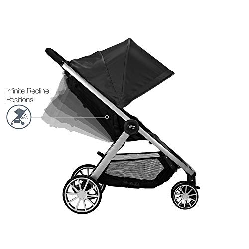 Britax B-Lively Lightweight Stroller - Up to 55 pounds - Car Seat Compatible - UV 50+ Canopy - Easy Fold, Raven