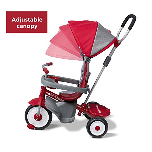 Radio Flyer 4-in-1 Stroll 'N Trike, Red Toddler Tricycle for Ages 1 Year -5 Years, 19.88