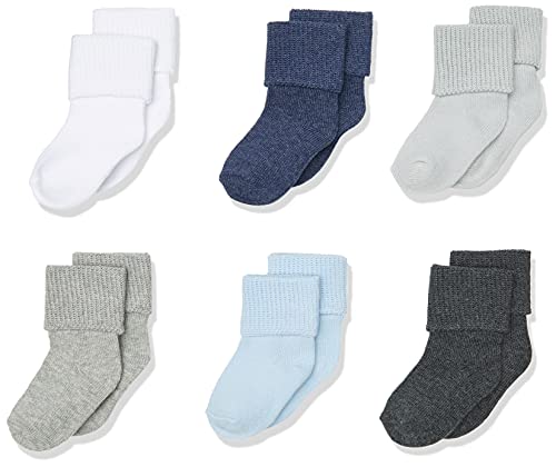 Luvable Friends baby boys Newborn and Set Socks, Blue Gray, 0-6 Months US