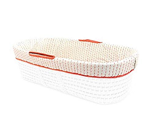 Tadpoles Line Stitched Moses Basket Bedding Only, Orange