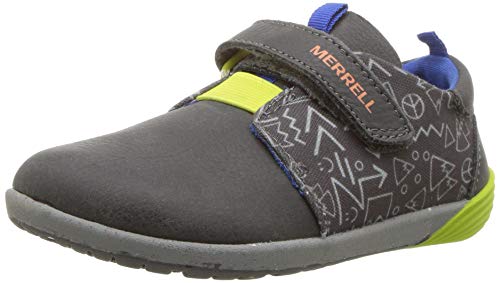 Merrell Kids' Unisex M-Bare Steps Sneaker Sneaker, Grey, 4.5 Wide US Toddler