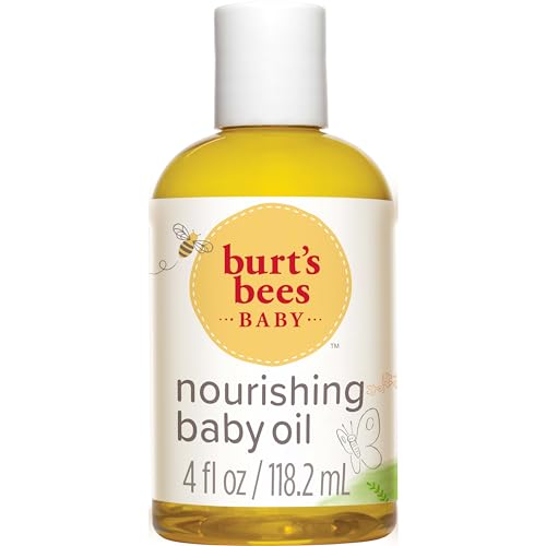 Burt's Bees Baby Nourishing Baby Oil, 100% Natural Origin Baby Skin Care - 4 Ounce Bottle