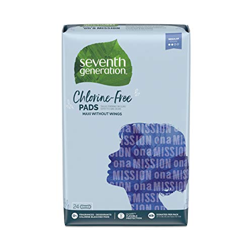 Seventh Generation Maxi Pads, Regular, Free & Clear Chlorine Free, 24 count