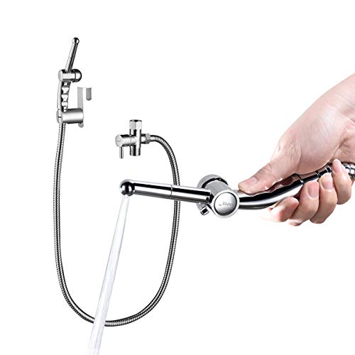 N/ A ABS Bidet Sprayer for Toilet and Baby Cloth Diaper Sprayer- Easy to Install, with Adjustable Pressure Control for Bathing Pets, Personal Hygiene(Chrome)