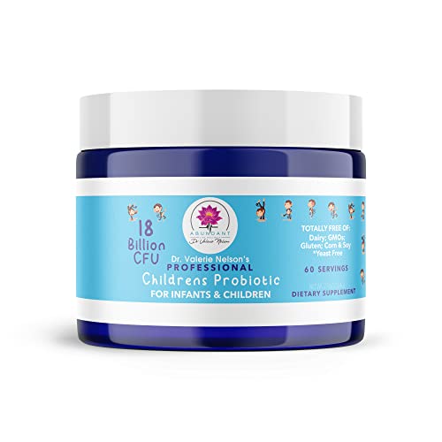 Dr. Valerie Nelson Professional Infant, Childrens & Kids Probiotic - Dairy Free - 18 Billion CFU - 60 Servings for Wellness Support & Digestion